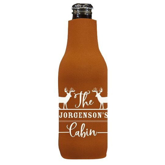 Family Cabin Bottle Koozie